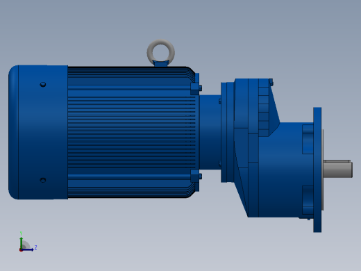 RXF67法兰轴伸式安装斜齿轮减速机RX67-Y2.2-4P-100-M1-0°-Φ200左视缩略图
