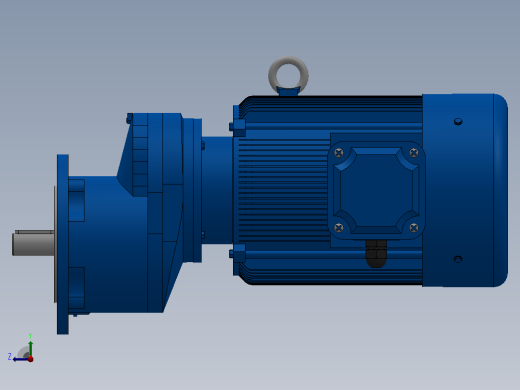 RXF67法兰轴伸式安装斜齿轮减速机RX67-Y2.2-4P-100-M1-0°-Φ200右视缩略图