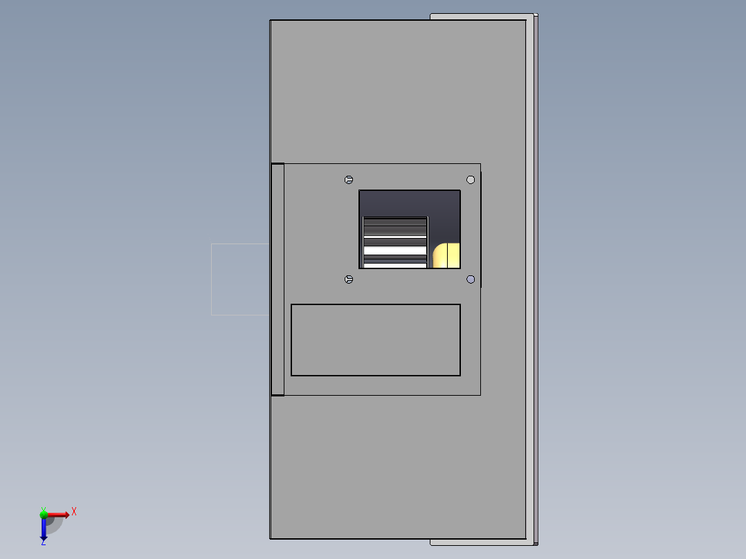 侧吸式油烟机sw16可编辑俯视图