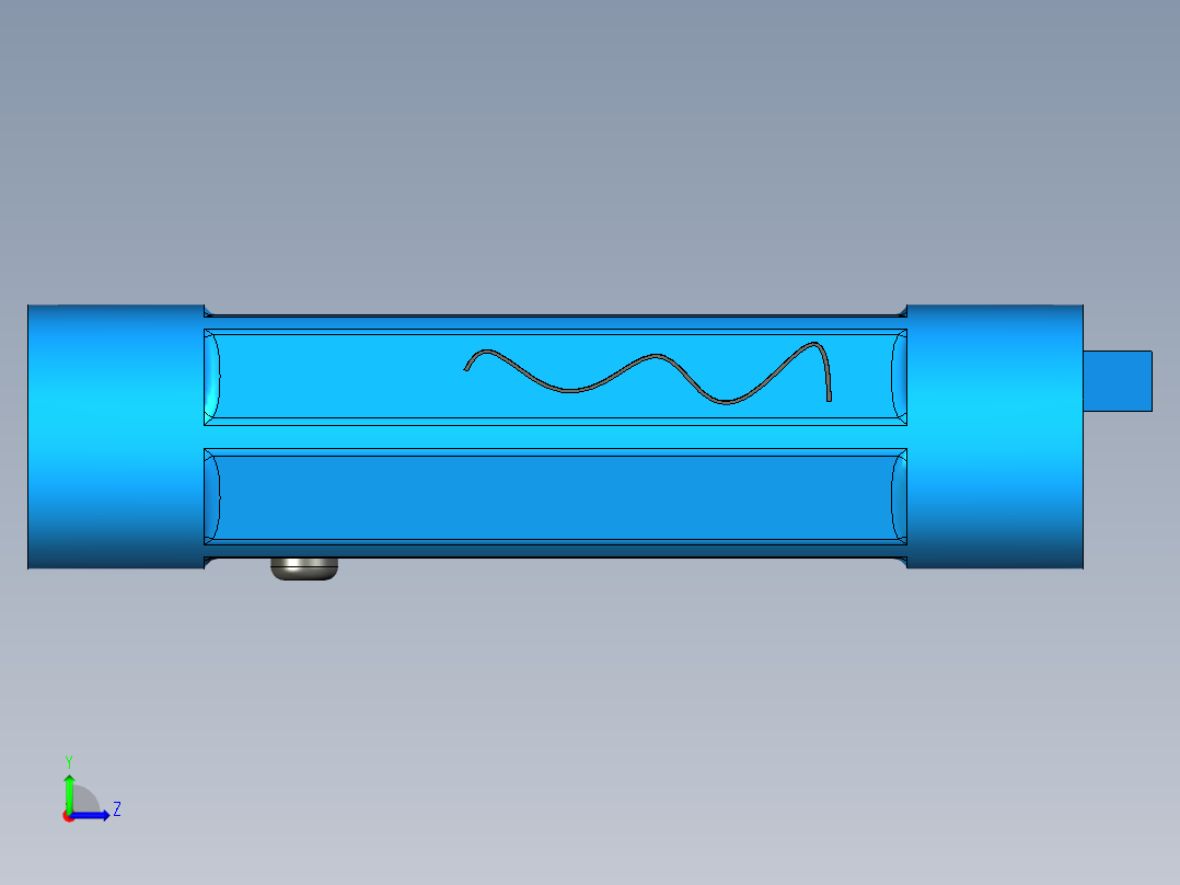 棍子式充电宝模型左视图