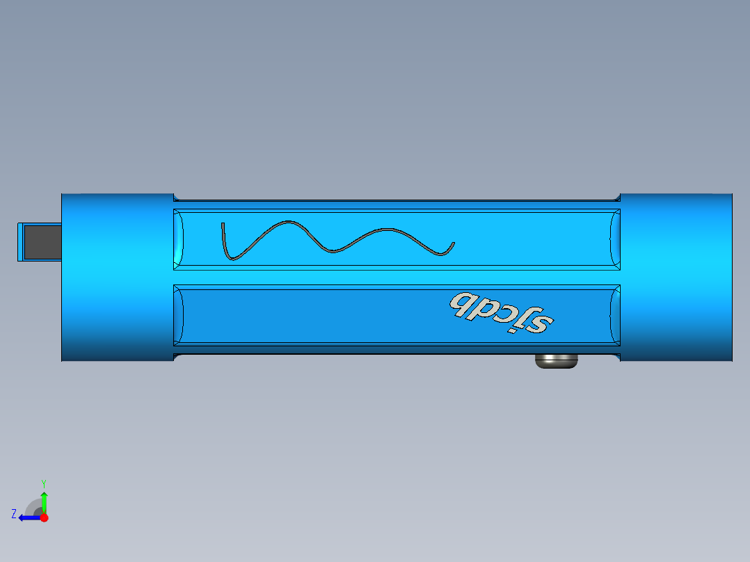 棍子式充电宝模型右视图