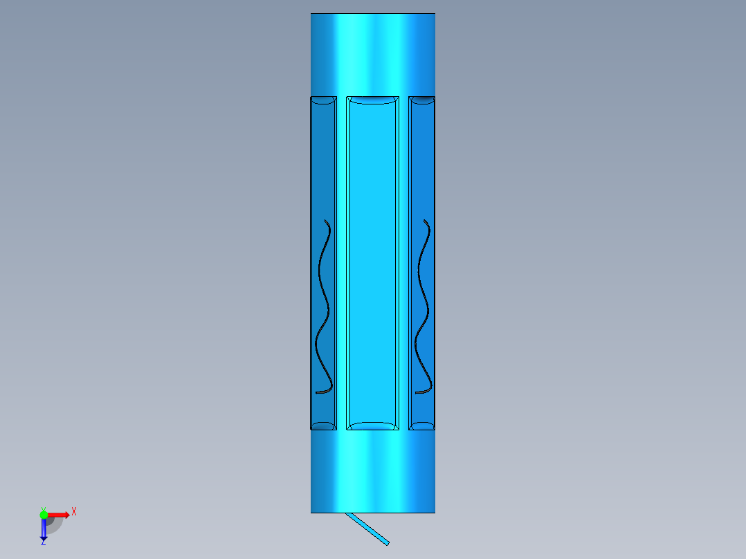棍子式充电宝模型俯视图