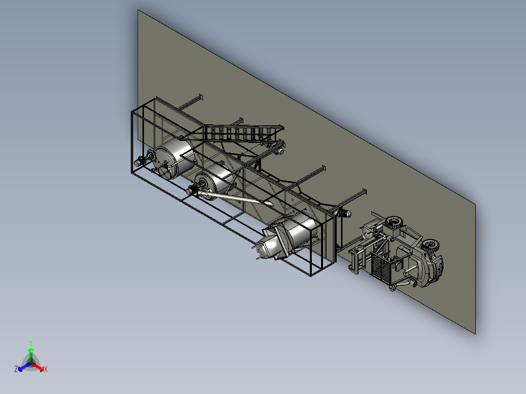 淀粉蒸煮设备3D模型正等轴测图