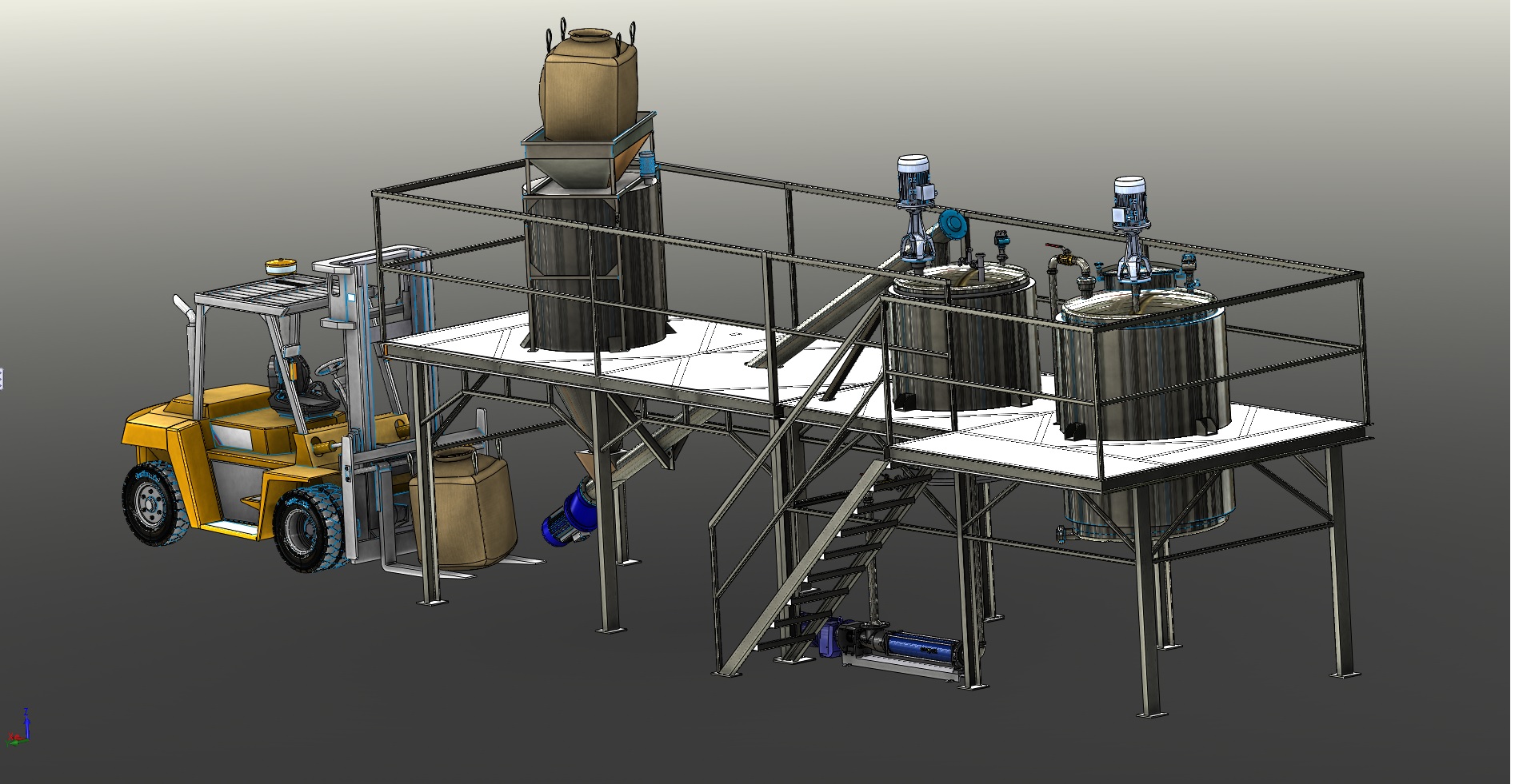 淀粉蒸煮设备3D模型