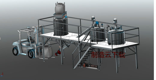 淀粉蒸煮设备3D模型缩略图