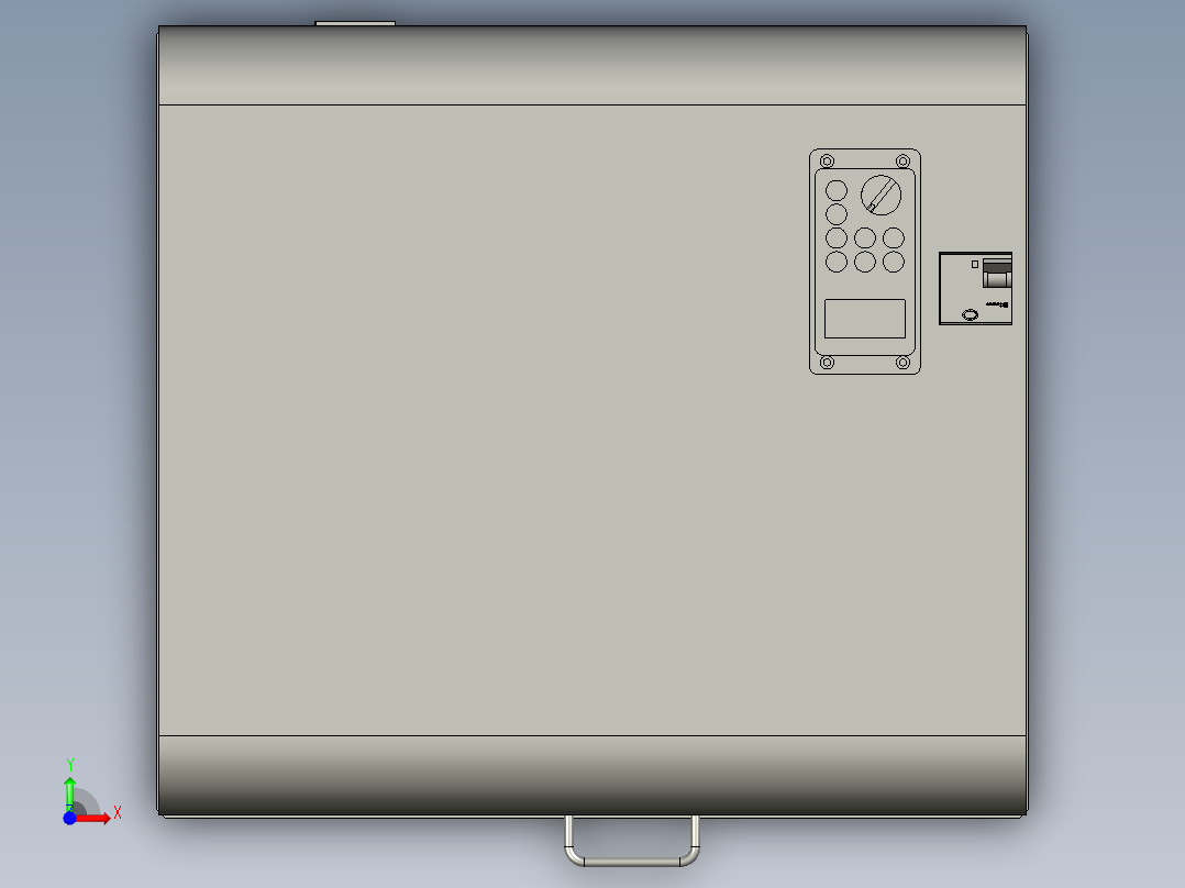 振动测试平台设备3D模型前视图