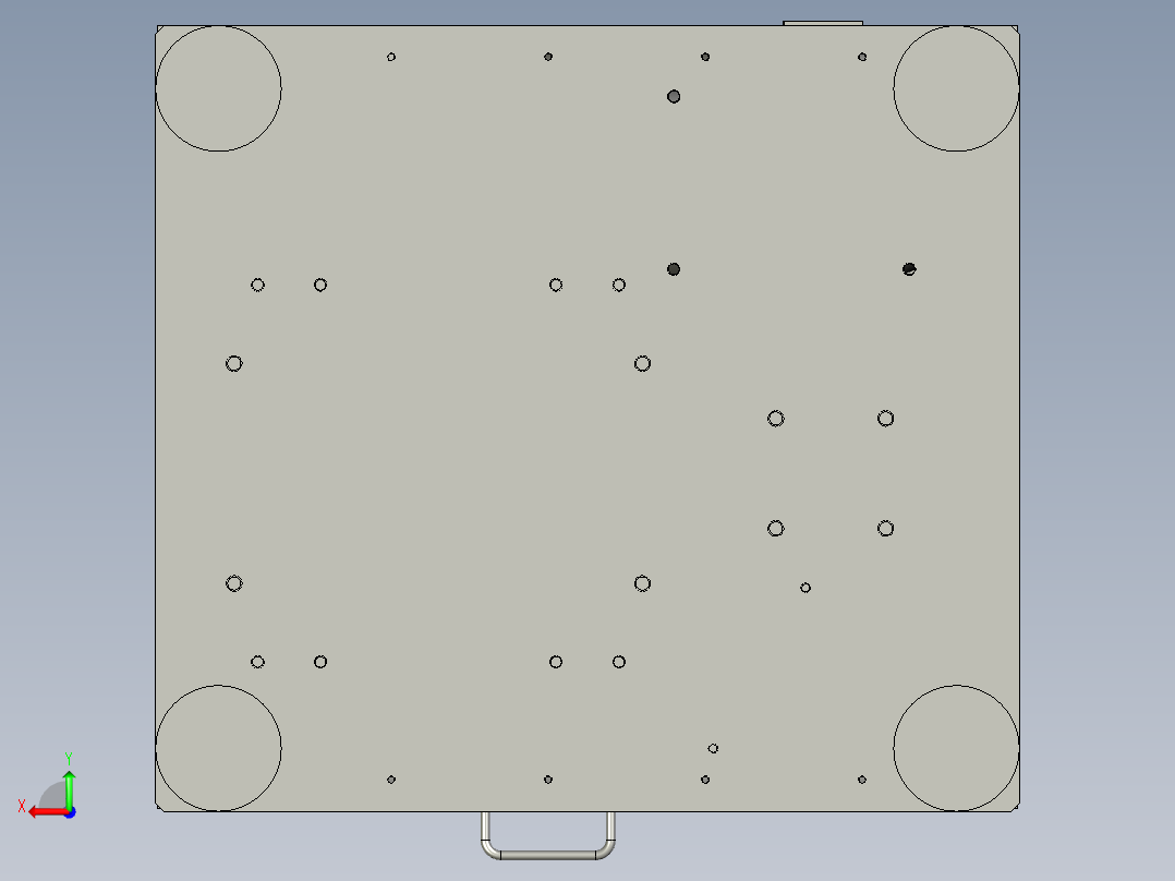 振动测试平台设备3D模型后视图