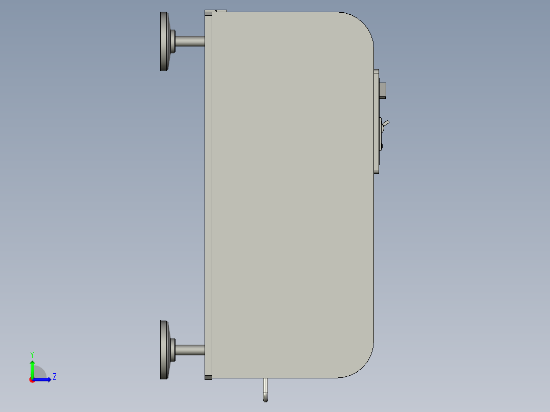 振动测试平台设备3D模型左视图