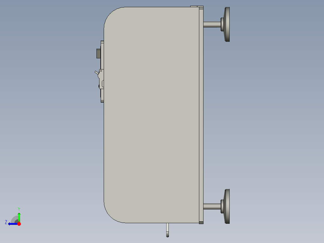 振动测试平台设备3D模型右视图