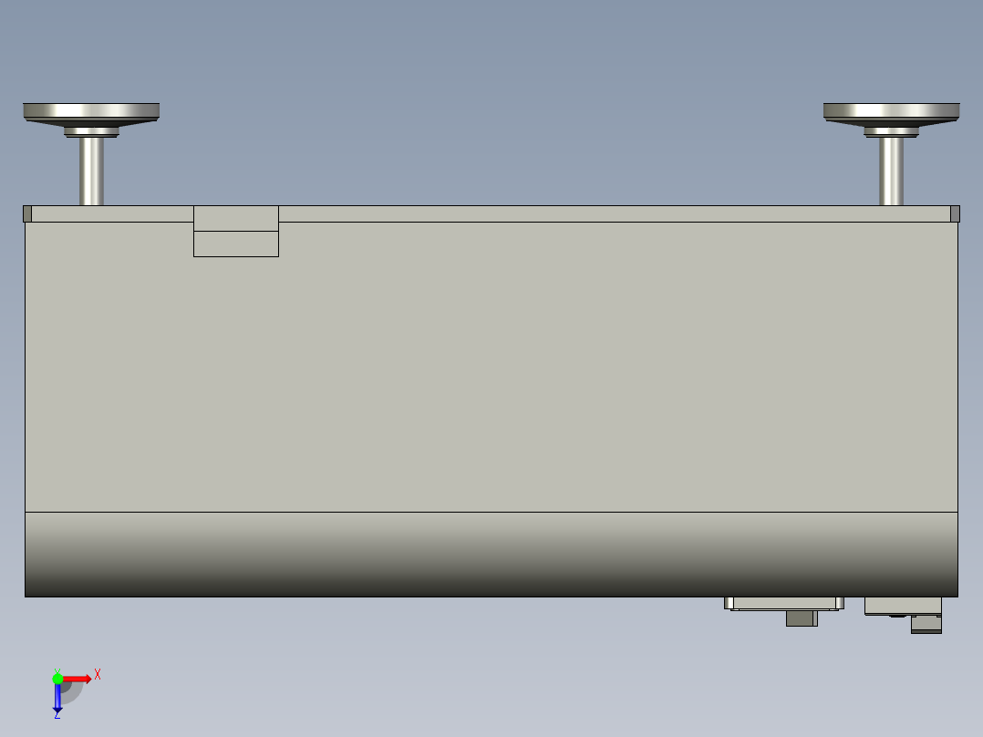 振动测试平台设备3D模型俯视图