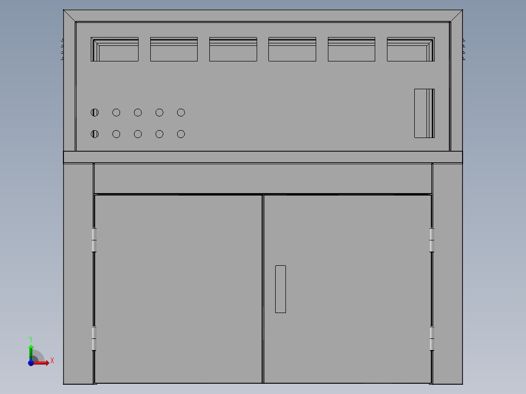 电气控制台前视图
