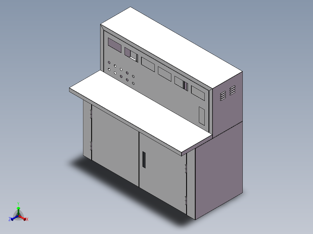 电气控制台正等轴测图