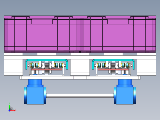 T252 齿轮传动双向伸缩货叉前视缩略图
