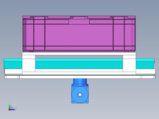T252 齿轮传动双向伸缩货叉左视缩略图