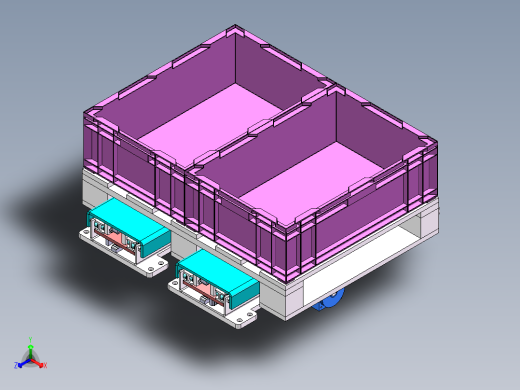 T252 齿轮传动双向伸缩货叉正等轴测缩略图