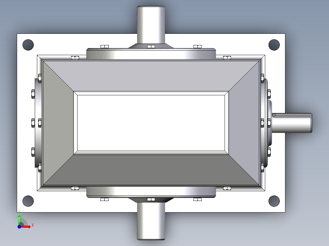 3_Inventor蜗轮蜗杆减速器前视图