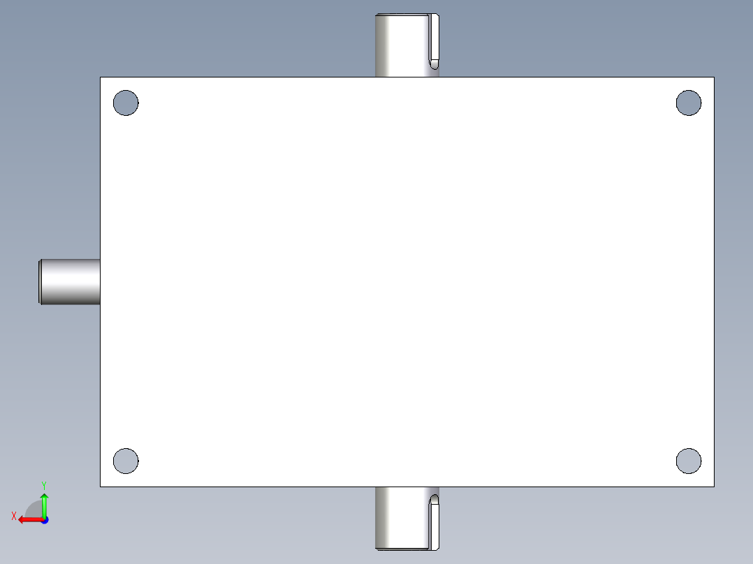 3_Inventor蜗轮蜗杆减速器后视图