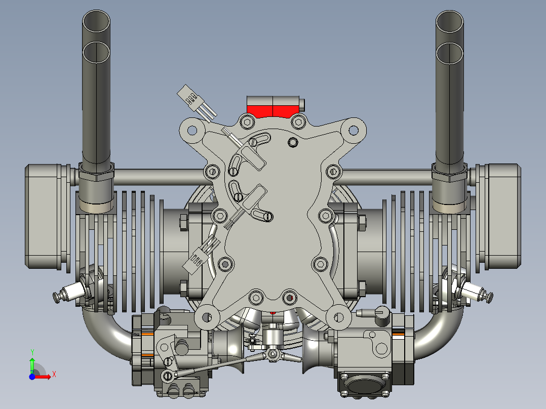无人机引擎前视图