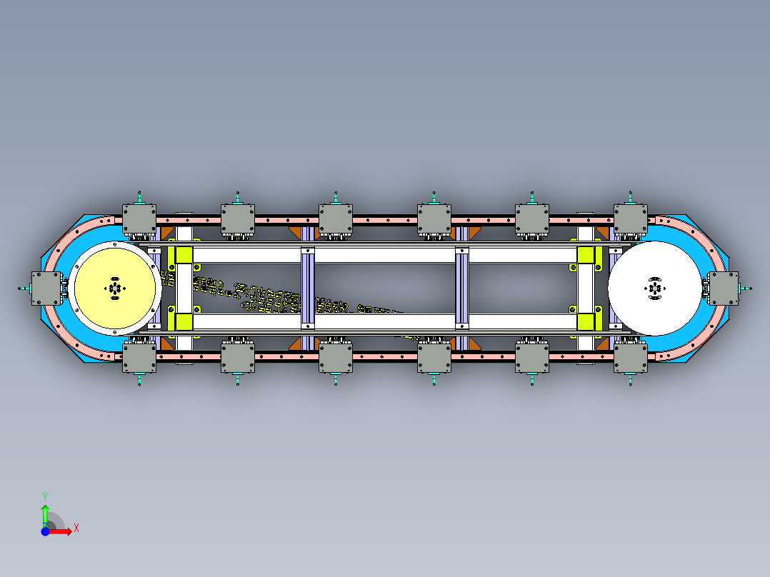 A4_环形挂件旋转立体涂装生产线SW2018前视图