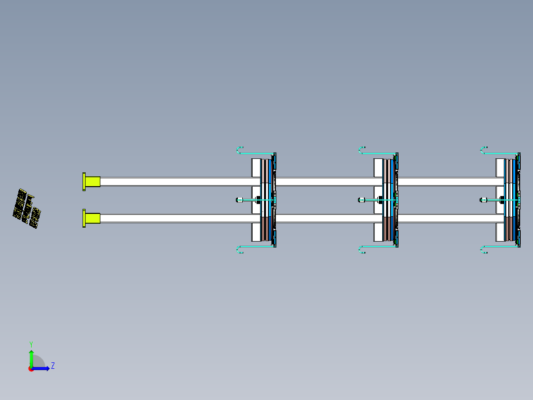 A4_环形挂件旋转立体涂装生产线SW2018左视图