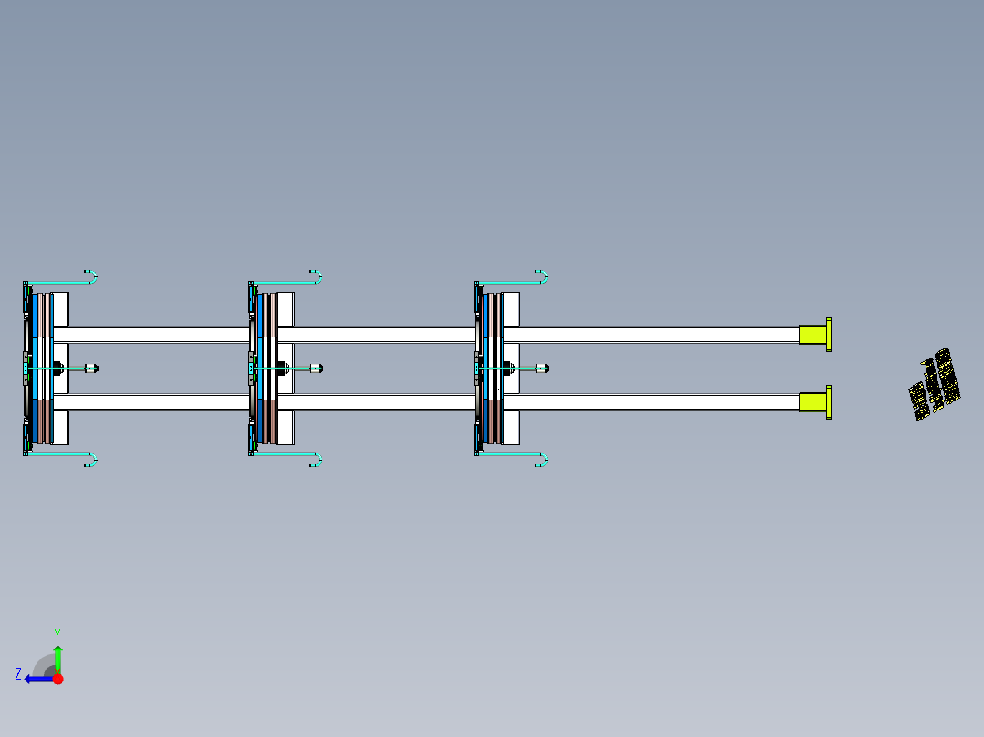 A4_环形挂件旋转立体涂装生产线SW2018右视图