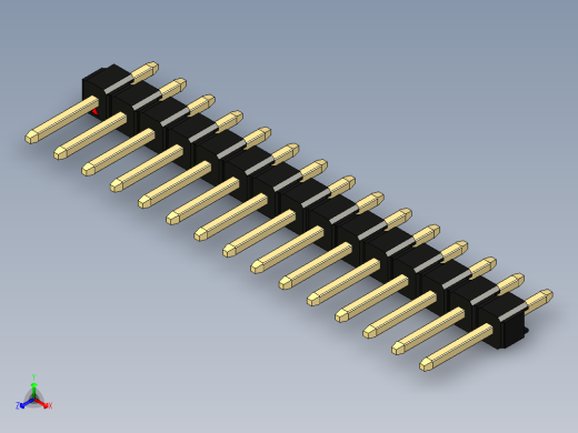 彩色公头100mil（2.54mm）系列-DS1021_black_1x15p_100mil_Type1_rev1.0