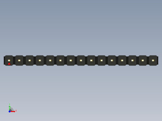 彩色公头100mil（2.54mm）系列-DS1021_black_1x15p_100mil_Type1_rev1.0前视缩略图