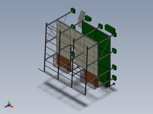 替代海运集装箱回国正等轴测缩略图