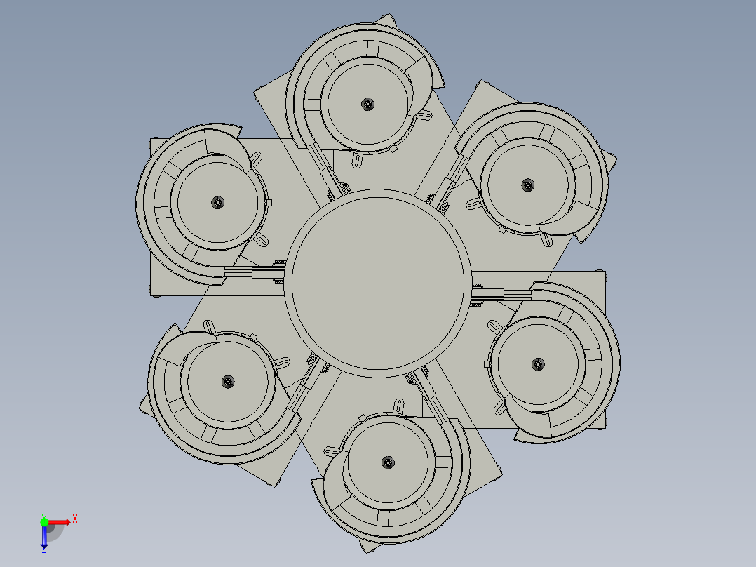 液压油水分离机俯视图