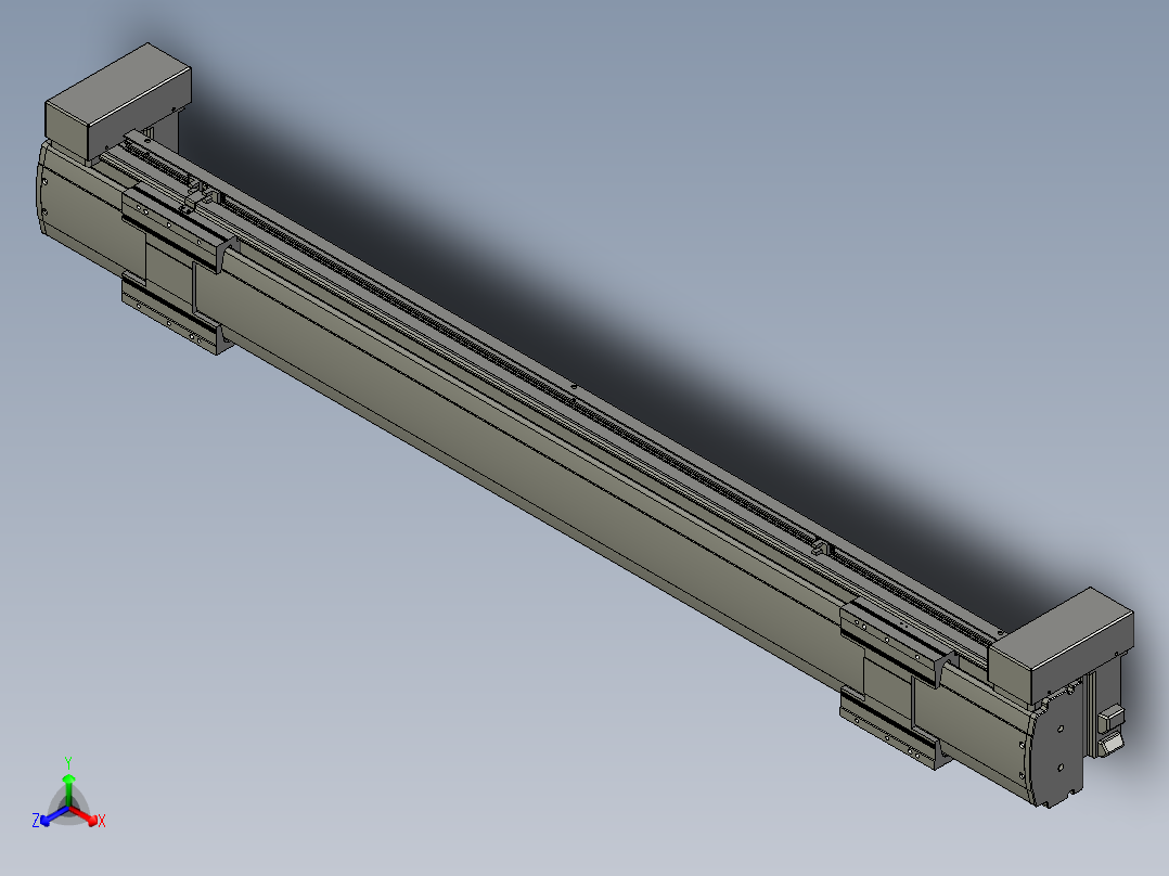 威洛博双电机滑台-VBF14S2-L50-S900-BD-P40-C6正等轴测图