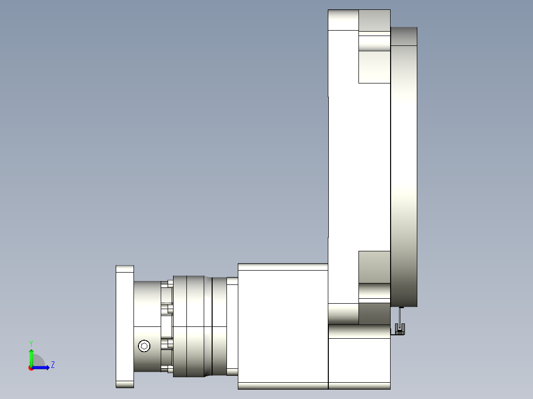 中空旋转平台KFN450-10-L2-35-114.3-200-M12左视图
