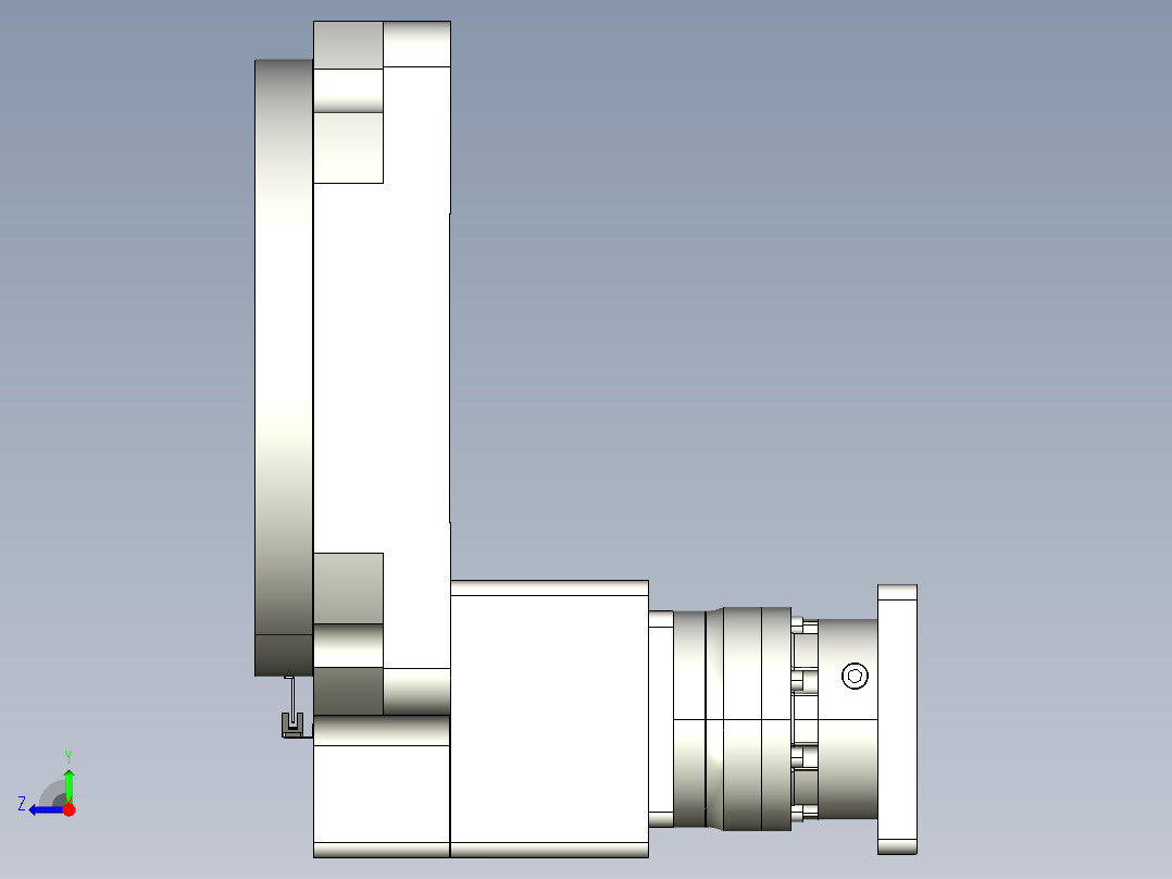 中空旋转平台KFN450-10-L2-35-114.3-200-M12右视图