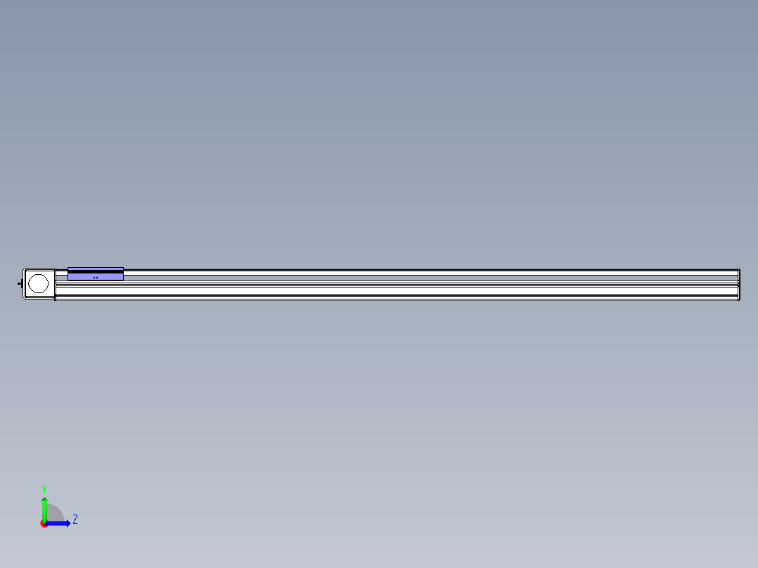 同步带滑台-半封闭B17-L100-S1700-R-P75-D3-N3左视图