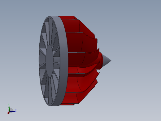 燃气轮机旋叶---模型格式为 sw