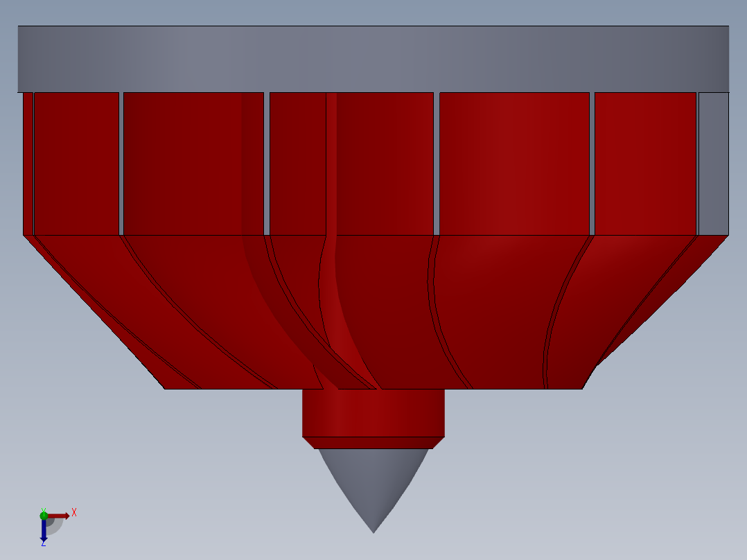 燃气轮机旋叶---模型格式为 sw俯视图