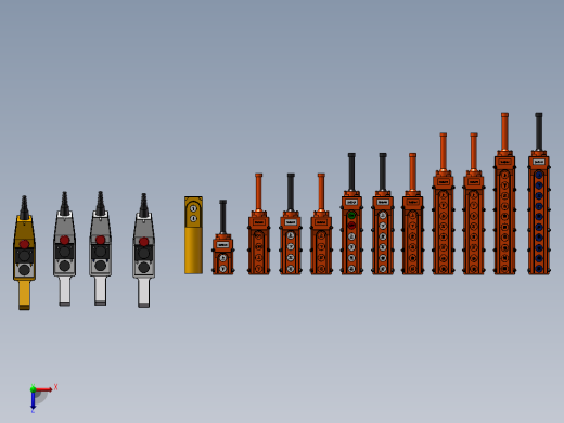 行车手柄行车开关16种俯视缩略图