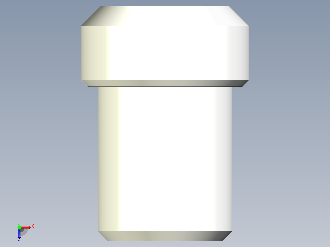 定位配件2311(D)-3D多系列多零件图纸模型俯视图