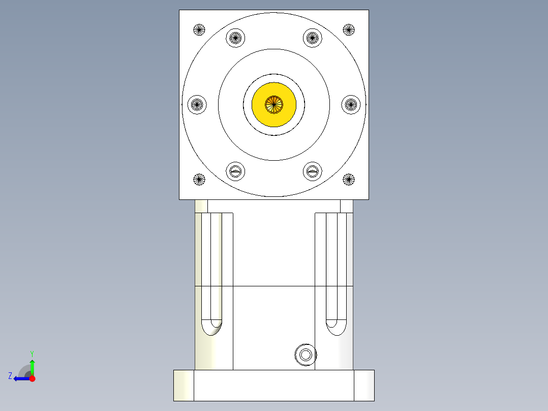 换向器PW170双轴 PGH142-L1 35-114.3-200-M12.stp右视图