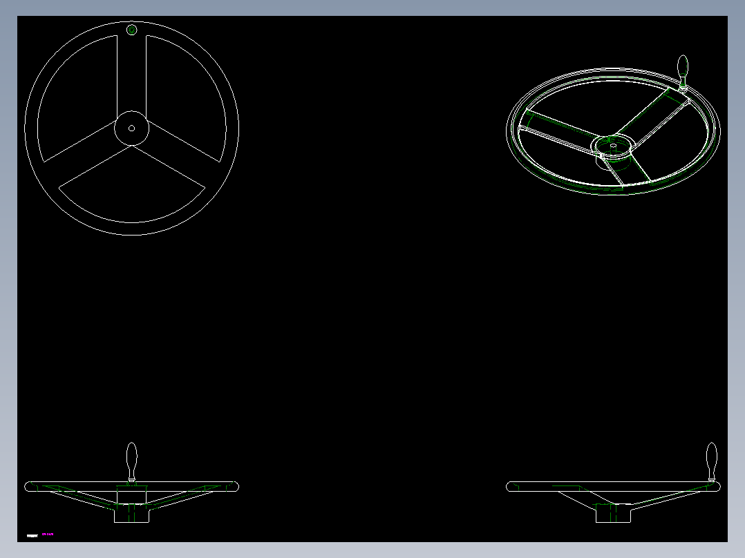 鑄鐵手輪CPHA,CPHB,CPHC-2D多系列多零件图纸模型