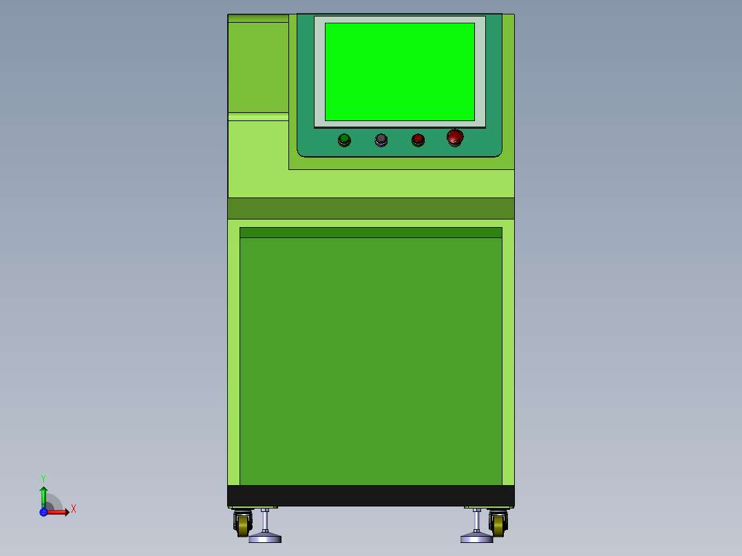 视觉电控柜三维前视图