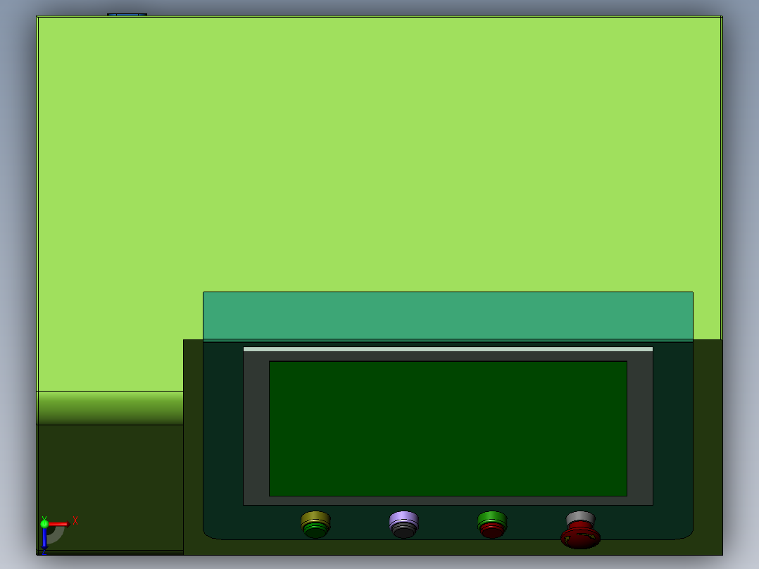 视觉电控柜三维俯视图