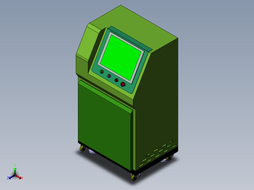 视觉电控柜三维正等轴测缩略图