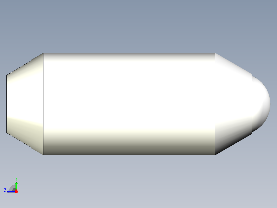 定位珠(重荷重)(一字型)2205-3D多系列多零件图纸模型右视图