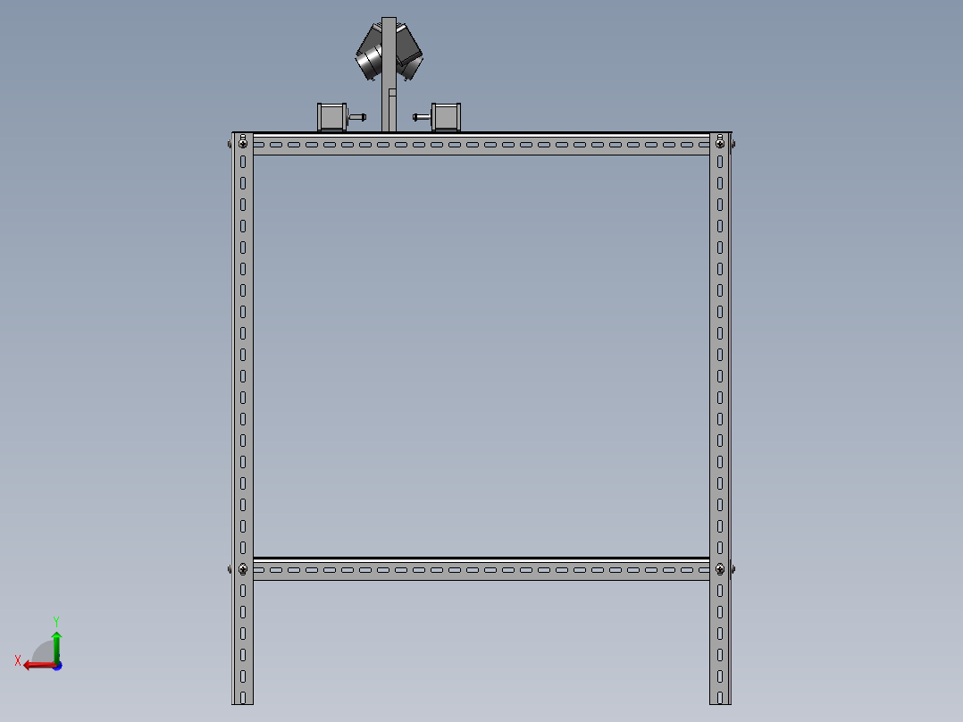 停车场模型后视图