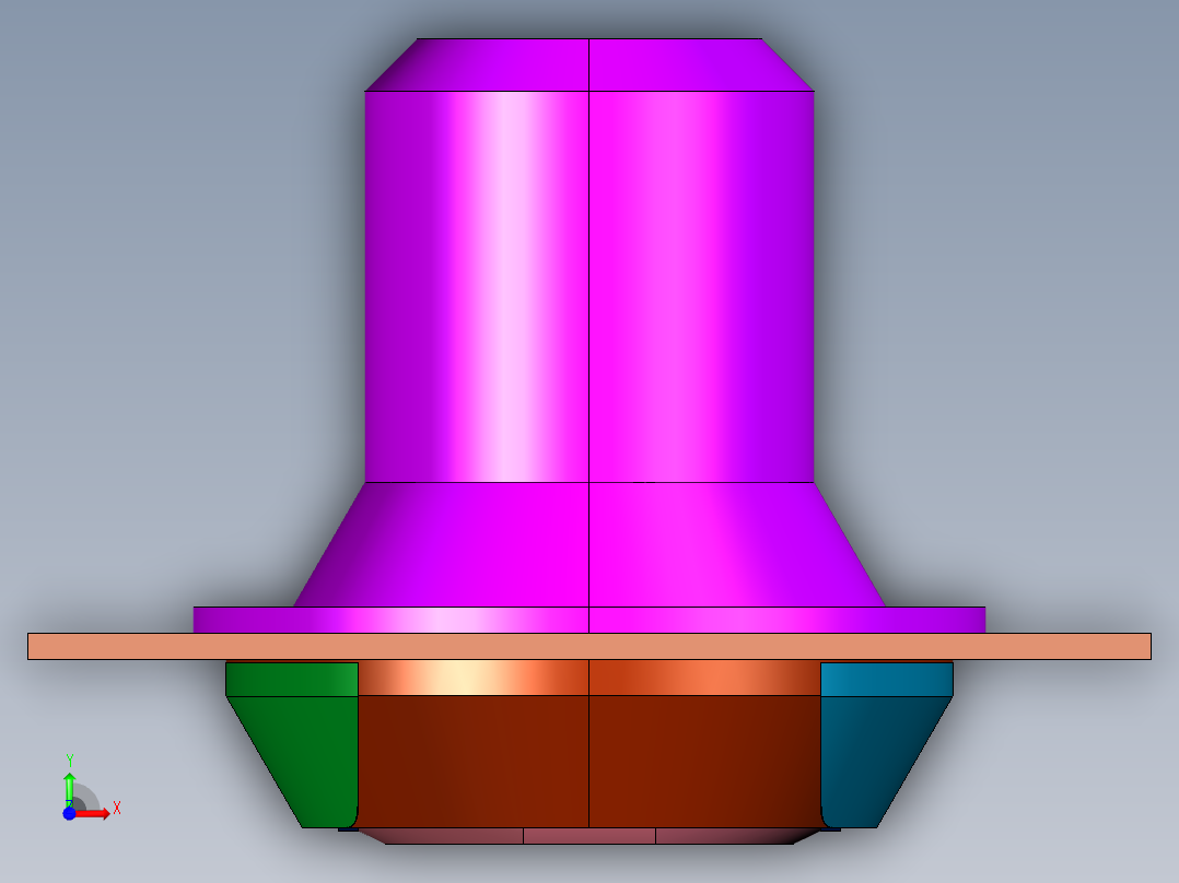 电驱快速启闭水密舱口前视图