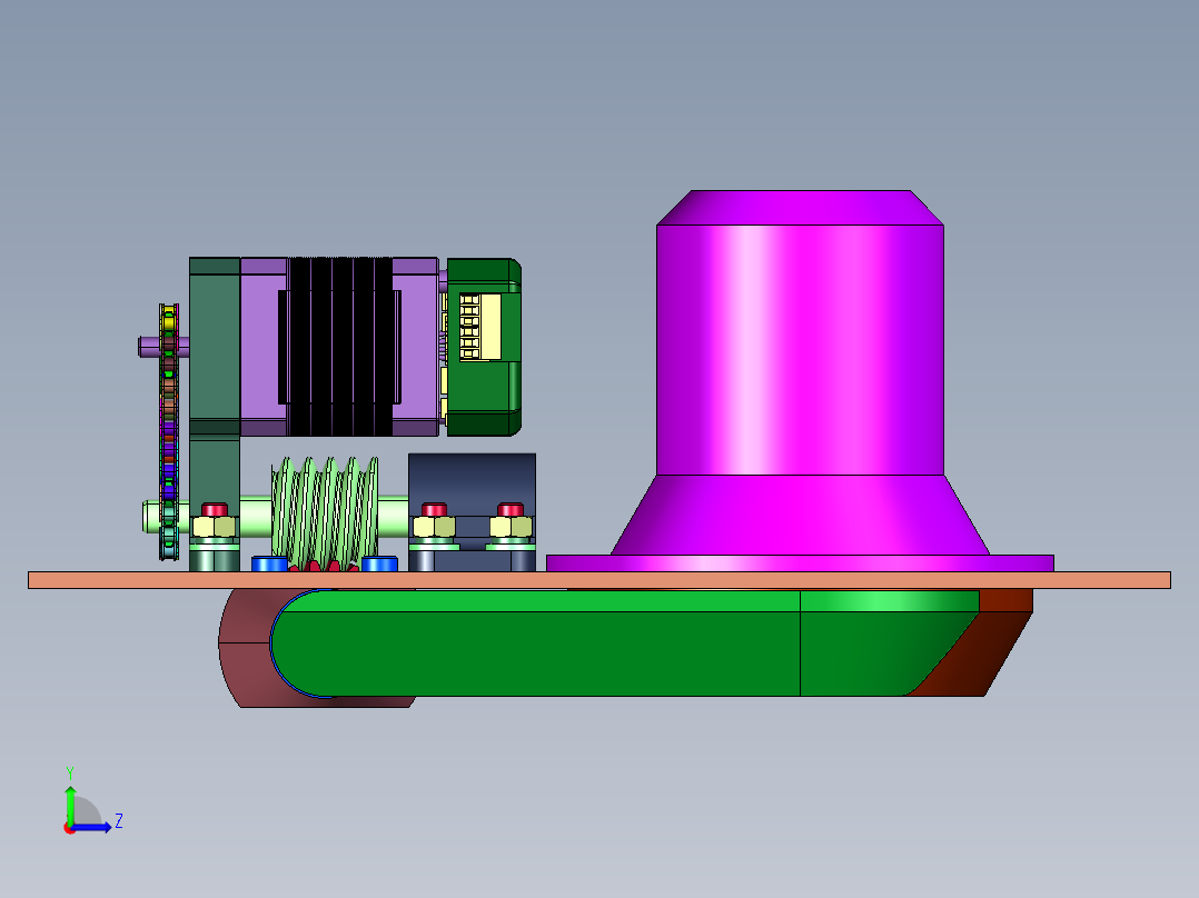 电驱快速启闭水密舱口左视图