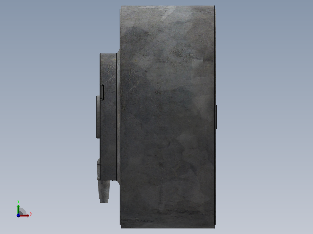 EbmPapst交流离心风扇向前弯曲，单入口前视图