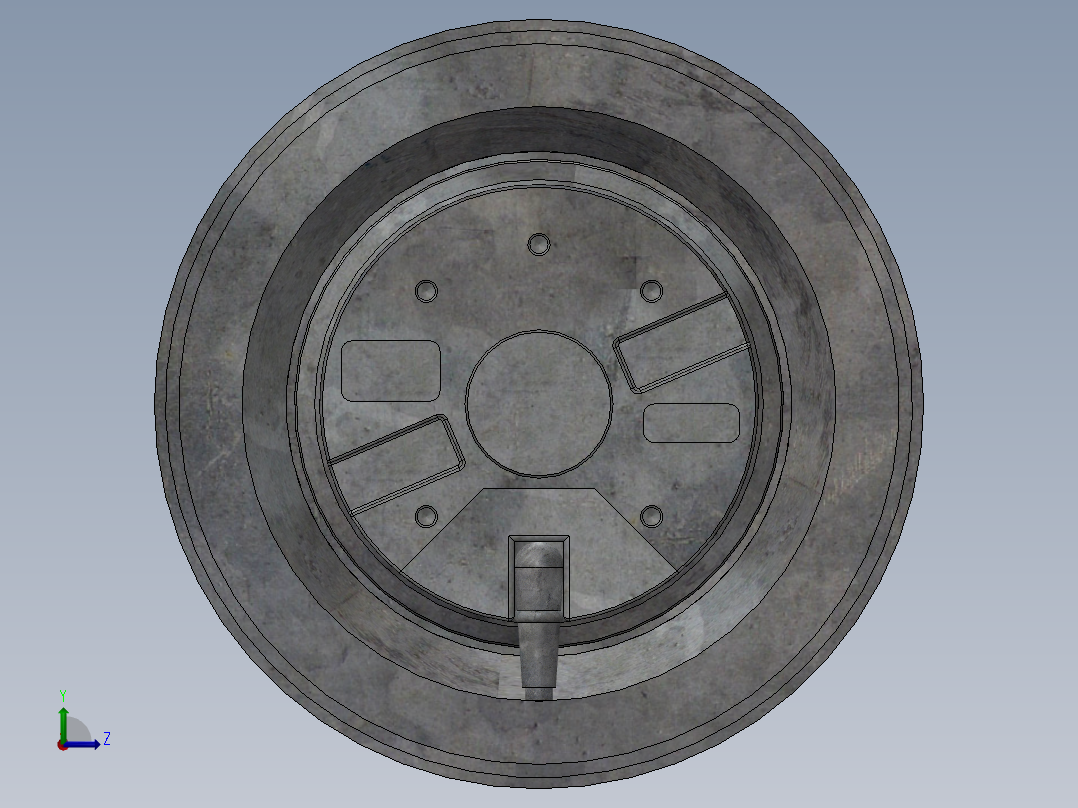 EbmPapst交流离心风扇向前弯曲，单入口左视图