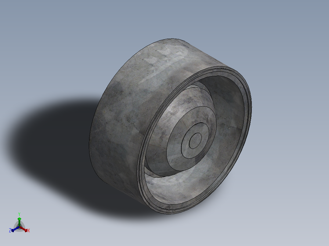 EbmPapst交流离心风扇向前弯曲，单入口正等轴测图