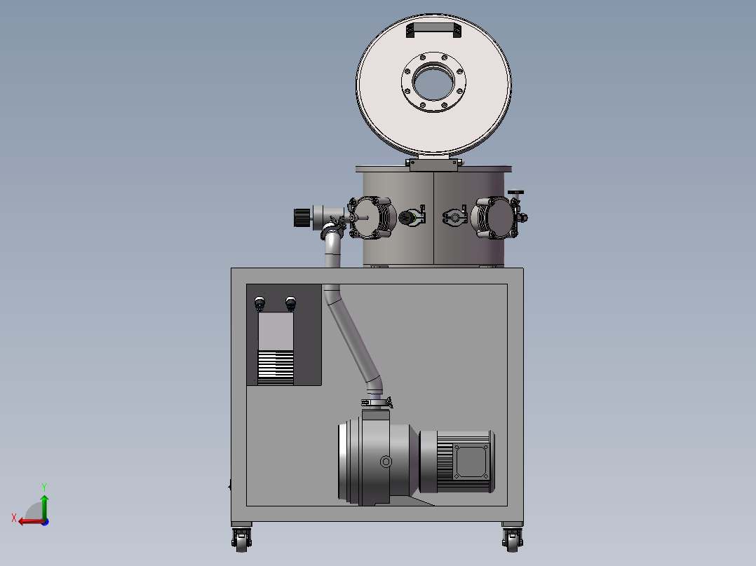 真空排气台后视图